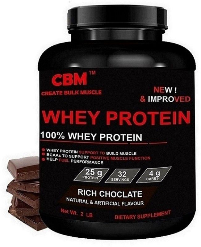 CBM Whey Protein 2 LB Chocolate Flavor Powder 900gm Weight Gainers/Mass Gainers  (900 g, CHOCOLATE)