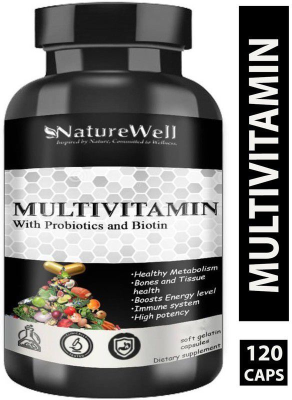 Naturewell Multivitamin, Multiminerals, antioxidants for health, Nutrition (120N) Silver  (120 No)