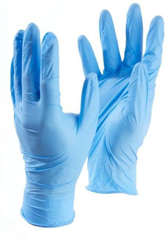Stylewell (Pack Of 10 Pair) Disposable Waterproof Blue Color Tear Resistance Industrial Surgical Rubber Examination Gloves  (Pack of 20)