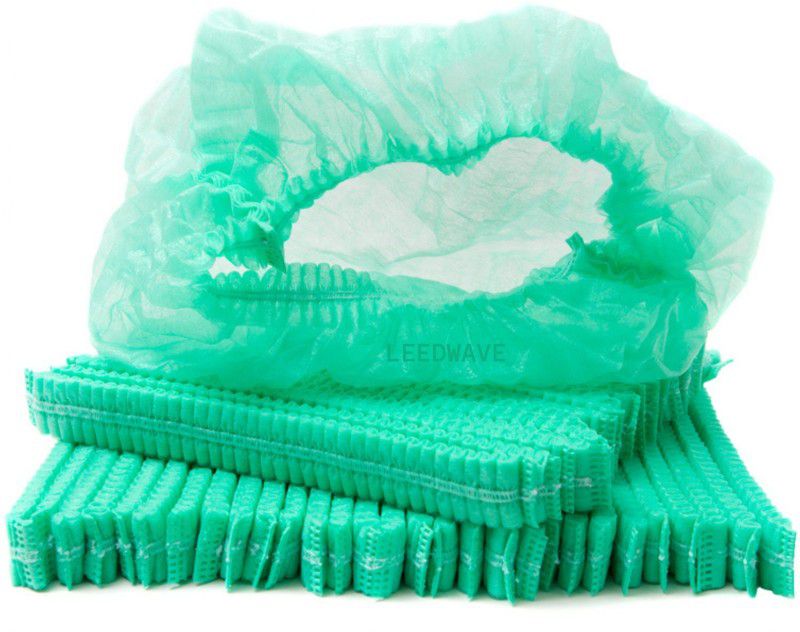 M aashi Disposable Green Multipurpose Bouffant Caps Surgical Head Cap  (Disposable)