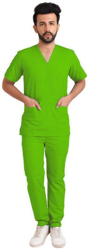 adhyah parrot_gx-large Shirt, Pant Hospital Scrub  (parrot green5 XL)