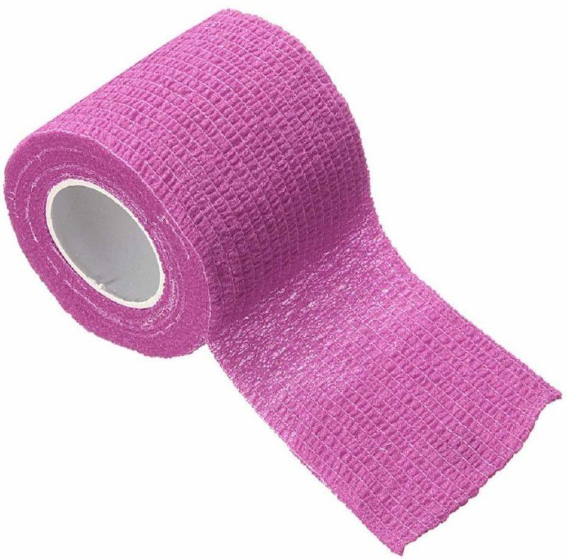 Digital Shoppy Self Adhesive Bandage Muscle Tape Finger Joints Wrap First Aid Kit Elastic Bandage - Large (PINK) Crepe Bandage