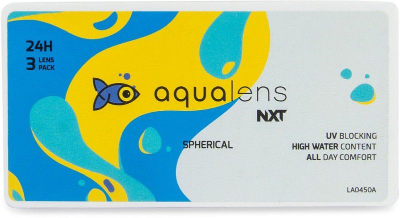 Aqualens Monthly Disposable  (-2.5, Colored Contact Lenses, Pack of 3)