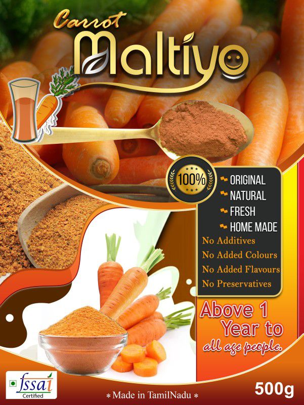 maltiyo Carrot_Maltiyo Health & Nutrition Drink Powder Classic Malt | 100% Natural  (500 g)