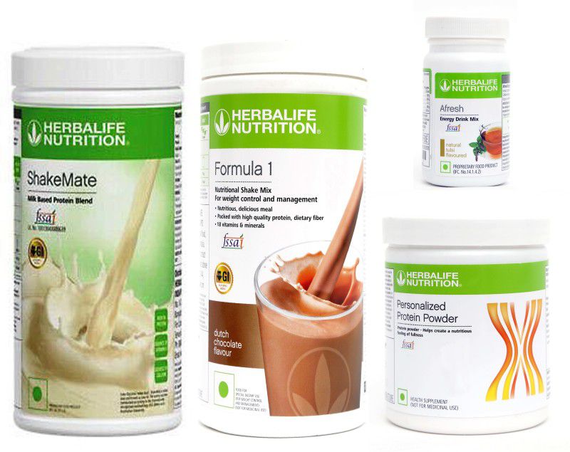 Herbalife Nutrition FORMULA1CHOCOLATE500PROTIEN200 GAFRESHENERGYDRINK TULSI 50 G SHAKEMATE 500 G Energy Drink  (4x0.31 kg, CHOCOLATE Flavored)