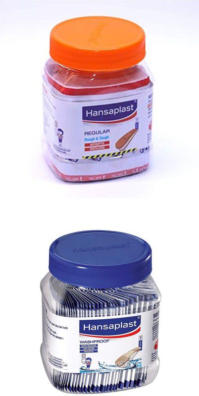 HANSAPLAST Washproof Bandage (135pc.) + Regular Bandage Bandage Protector  (Adult & Kids Foot, Hand, Knee)