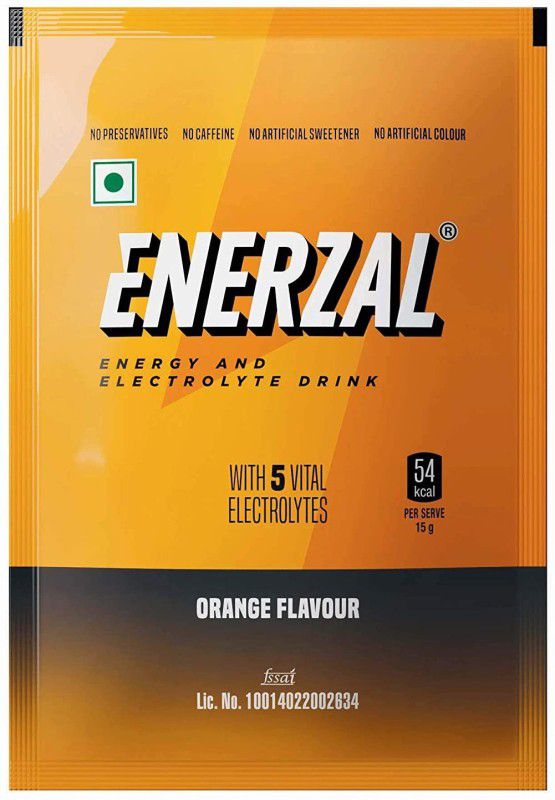 Enerzal Powder Orange Flavour 100 GM (Pack of 10, 10x100 g) Energy Drink  (10x100 g, Orange Flavored)