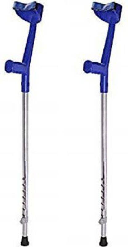 Gumpi Elbow Stick Crutches Forearm Hand Stick Heavy Duty(Pair Blue) Leg Support Crutch Pad