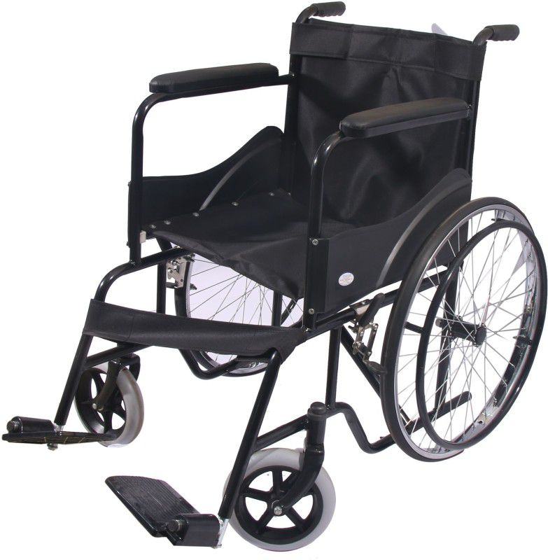 FitnessCare WHEELCHAIR WITH BRAKE Manual Wheelchair  (Self-propelled Wheelchair, Attendant-propelled Wheelchair)