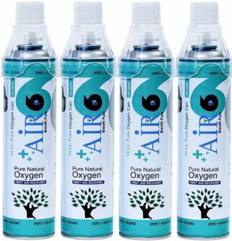 Air6 Oxygen Can/Cylinder filled with Pure Oxygen . (Pack of 4) Oxygen Cylinder