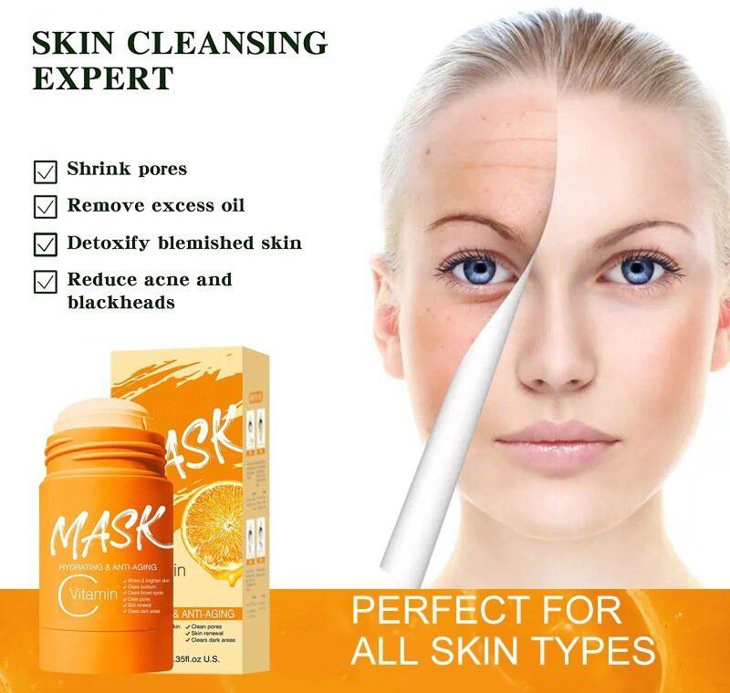 YAWI MS22- Turmeric Mask Stick for Face, Purifying Solid Vitamin C Face Shaping Mask