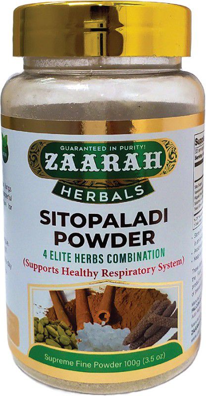Zaarah Herbals Sitopaladi Powder - 100gm - Natural and Pure Herbal Powder