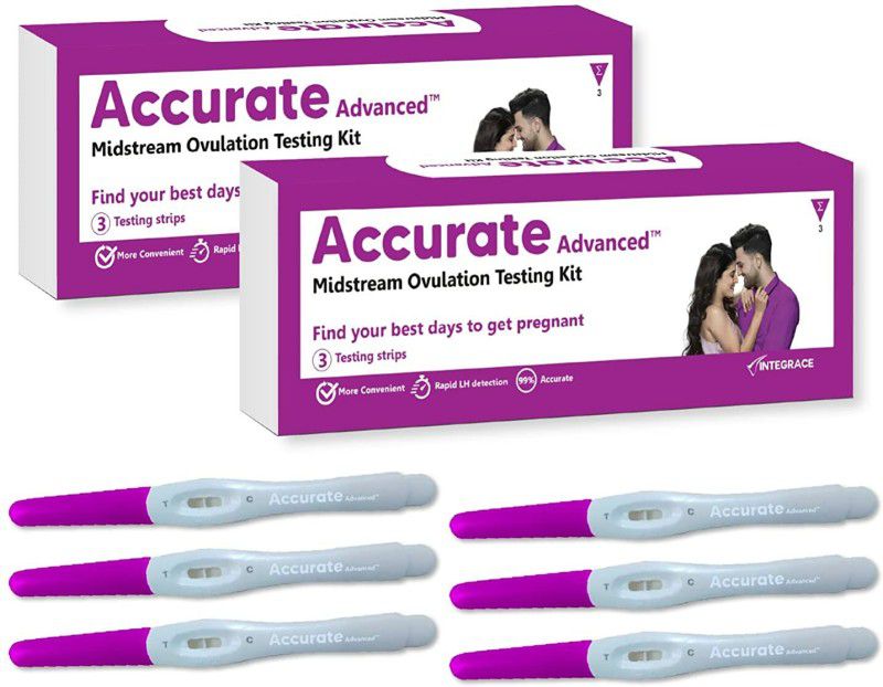 Accurate Advanced Midstream Pregnancy Planning Ovulation Kit  (6 Tests, Pack of 2)