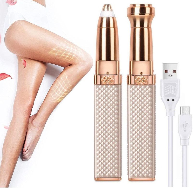 MACVL5 Eyebrow Trimmer & Facial Hair Removal for Women, 2 in 1 Eyebrow Cordless Epilator  (Gold)