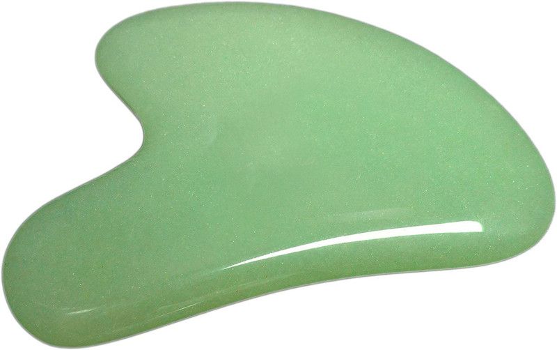jaderoller Original Green Stone Gua Sha Anti-ageing Natural Green Gua Sha Massage Tool, Rose Quartz Roller Himalayan Natural Massager Tool Massager  (Green)
