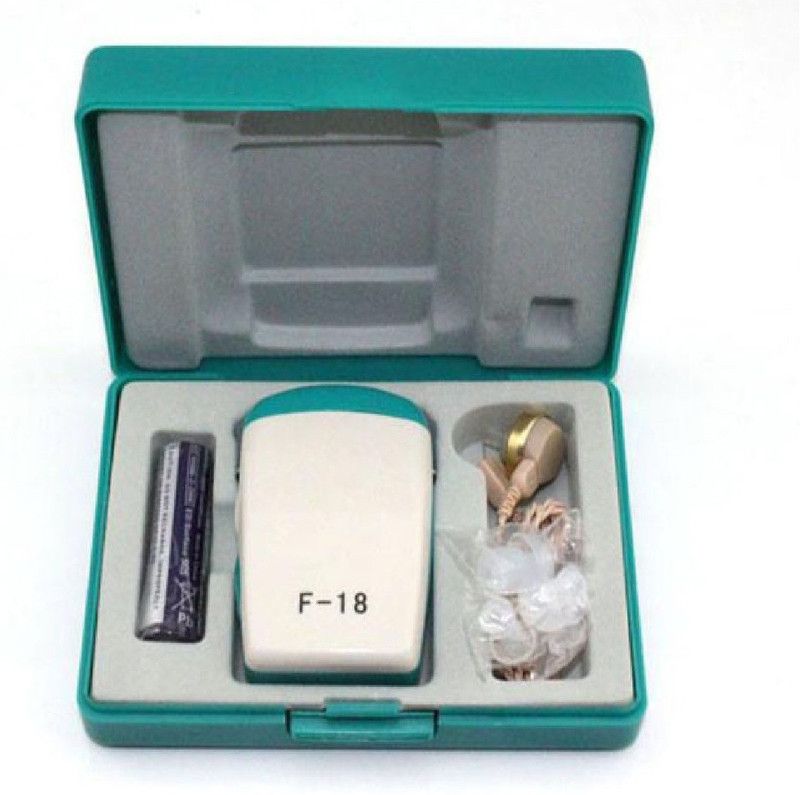 NSC S.S.. For Old Age With 2 Extra Wires Sound Enhancement Wired Box F-18 Around the Ear Hearing Aid  (White, Green)