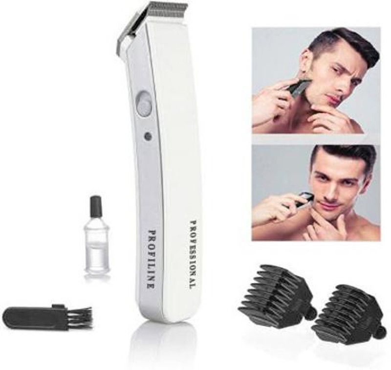 Profiline TRIMMER HAIR STYLE BARBER HAIR CLIPPERS PROFESSIONAL CORDLESS HAIR TRIMMER Trimmer 45 min Runtime 1 Length Settings  (White)