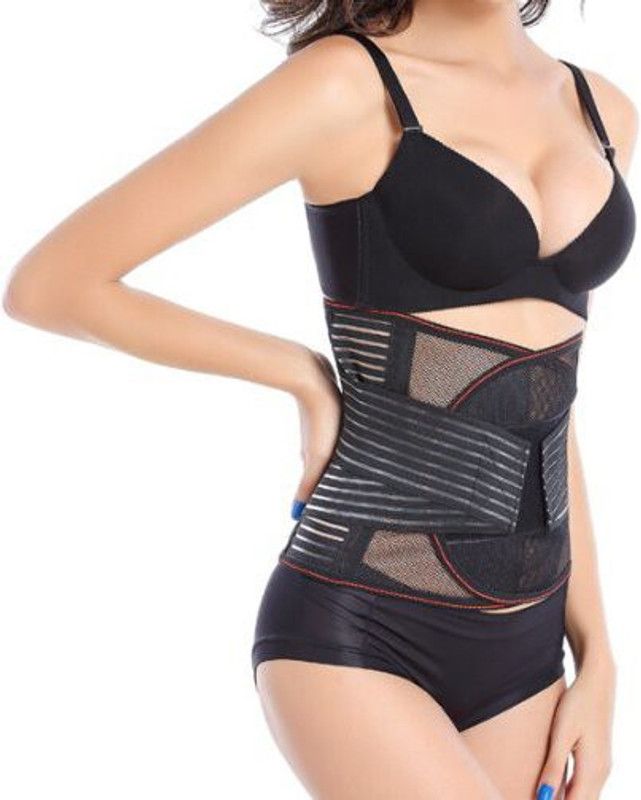Selva Front Abdominal Suit Weight Loss Cincherfat Cutter Tummy Tucker Slimming Belt  (Black)