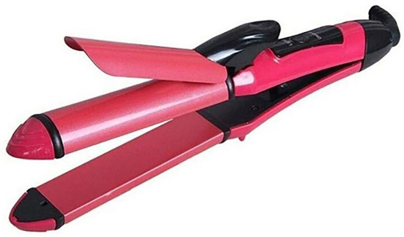 SHREEJIIH 107 Hair Straightener 2 IN 1 Curl and straight Hair Straightener  (Pink)