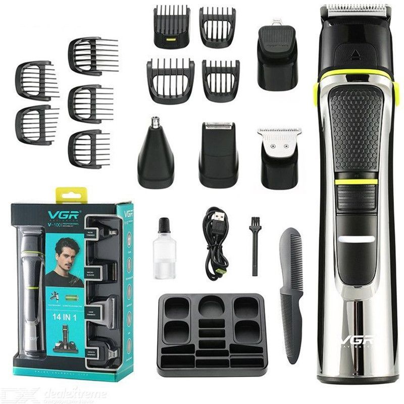 VGR V-100 Trimmer 60 min Runtime 9 Length Settings  (Black)