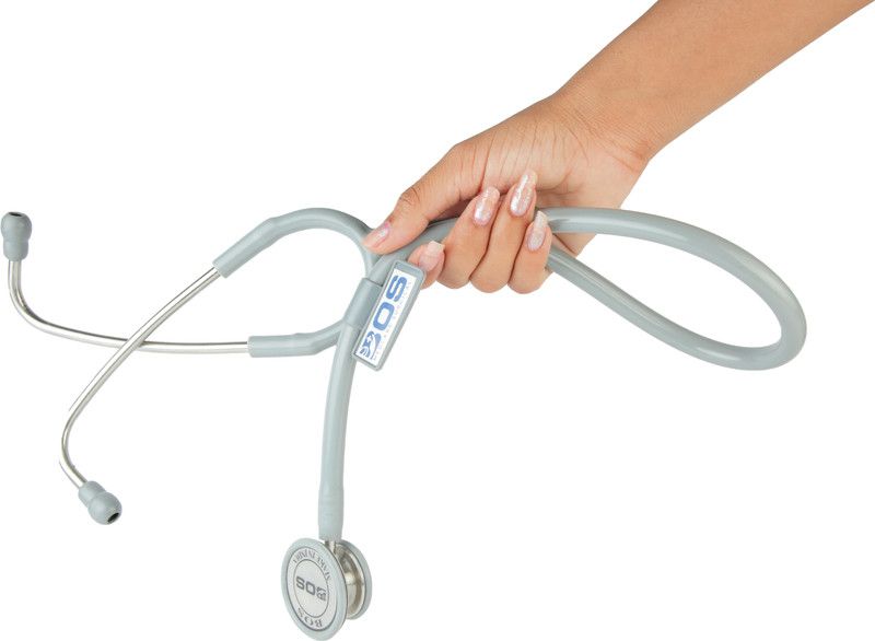 Bos Medicare Surgical Dual Head SS ( Bosm 11 ) Grey cardio Doctors &nurse AND Students SS Stethoscope  (Grey)