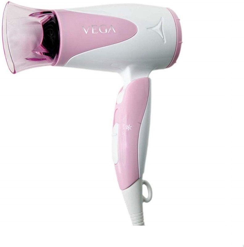 VEGA 05 Blooming 1000W, With 2 Years Warranty, Hair Dryer  (0.1 W, Pink,White)