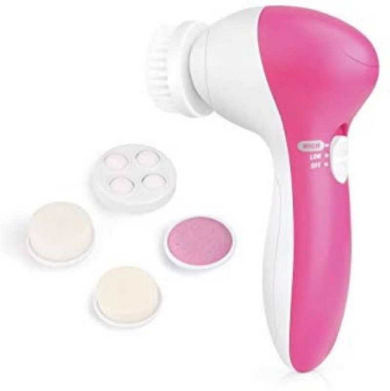 BOMBINATE Zx8 Face washing 5 in 1 Massager  (Pink)