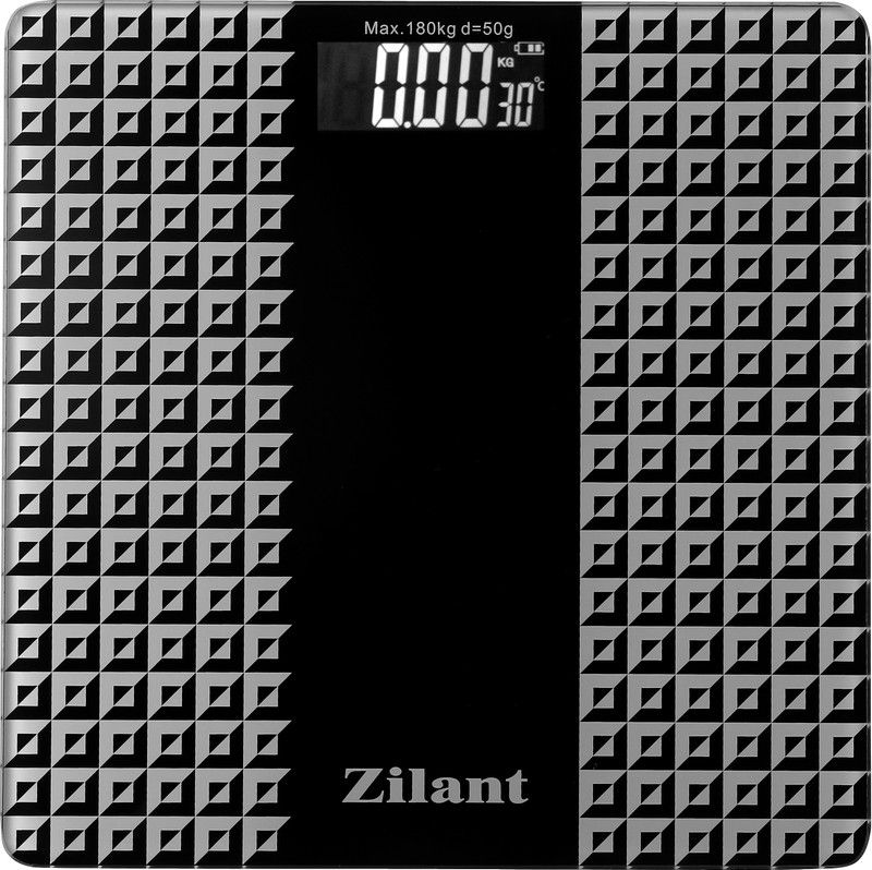 Zilant 6mm Toughened Glass Top Heavy Duty Weighing Machine Weighing Scale  (Black)
