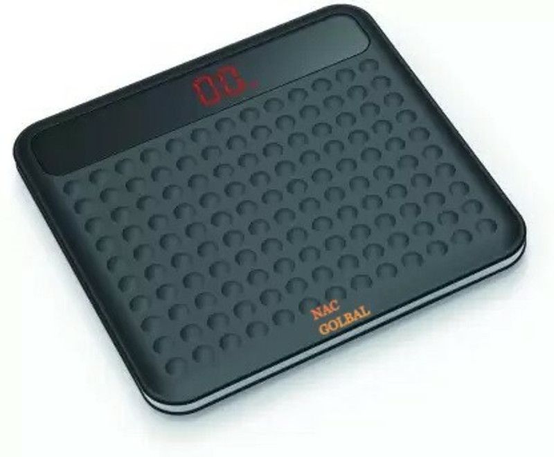 NAC GLOBAL: IT'S EXACTLY WHAT YOU NEED 180 Kg Capacity, Digital Bathroom Weighing Scale with LCD Display(Black) Weighing Scale  (BLACK)