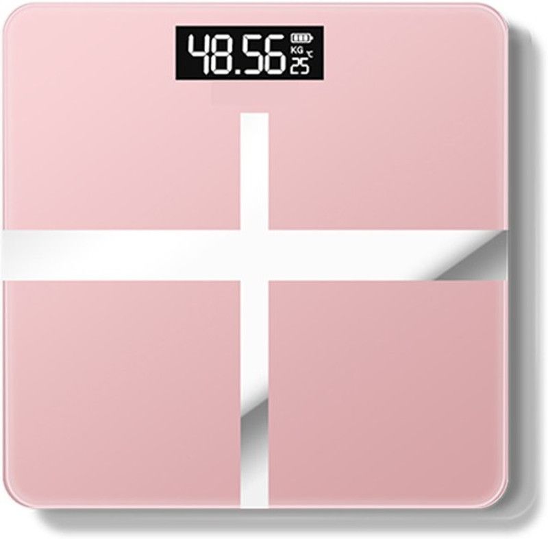 ACU-CHECK 180Kg Tempered Glas Backlit LED Display Digital Body Bathroom Scale Weight Scale Weighing Scale  (Pink)