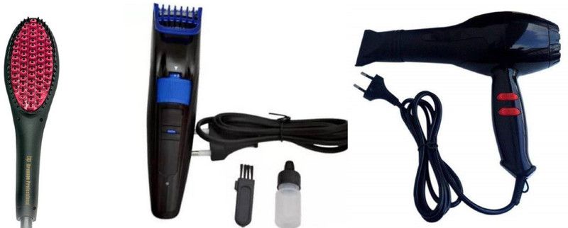 POCKETFRIENDIES SIMPLY STRAIGHNER , CHOBA 2888 DRYER AND 2088A TRIMMER Z267 Personal Care Appliance Combo  (Hair Straightener, Hair Dryer, Trimmer)
