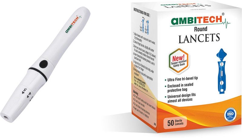AMBITECH Lancing Device & Glucometer Lancets  (50)