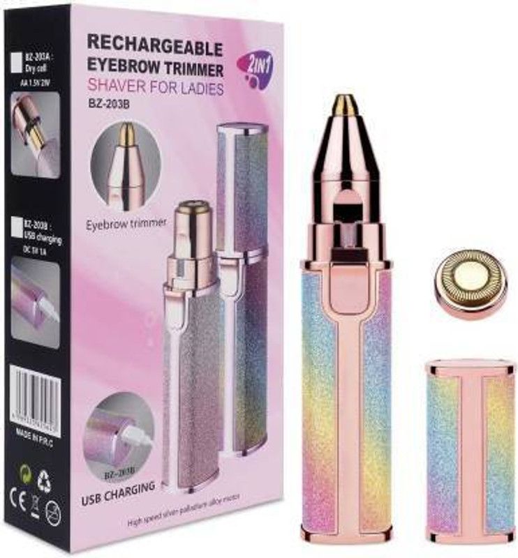 MACVL Portable eyebrow trimmer for women, epilator for women, facial hair remover Cordless Epilator  (Gold)
