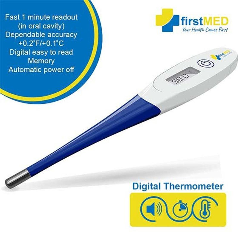 Firstmed Digital Medical Thermometer Flexible Tip Thermometer (Blue & White) FLEXIBLE Thermometer  (DARK BLUE & WHITE)
