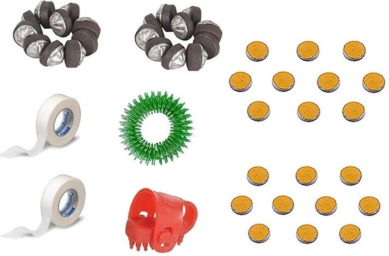 AHCS Byol Magnet Star Magnet Tape Finger Ring Kit Sujok Therapy Kit Massager  (Multicolor)