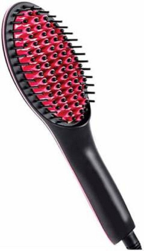 MOOZICO 2 In 1 Ceramic Simply Hair Straightening Brush B806S Hair Straightener Ceramic Simply Hair Straightening Brush B806S Hair Straightener Hair Straightener Brush  (Black)