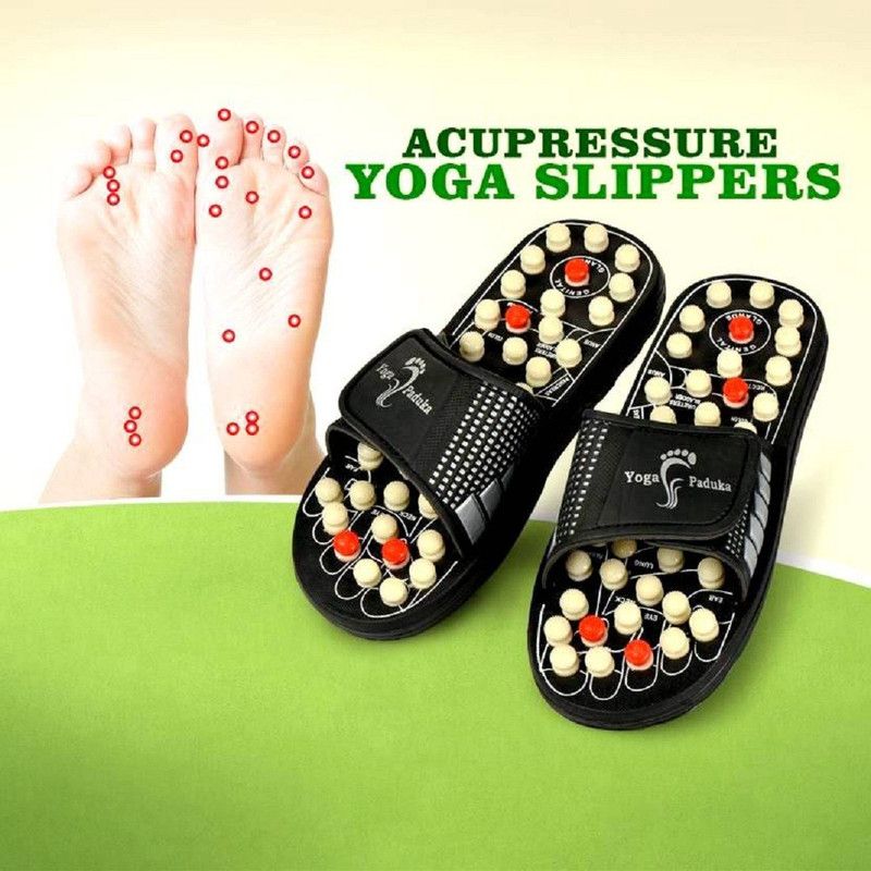 LooMantha Yoga Paduka0.7 Accu Paduka/slipper Spring Slipper Acupressure & Magnetic Full Body Massage Foot Care Yoga Paduka Massager  (Multicolor)