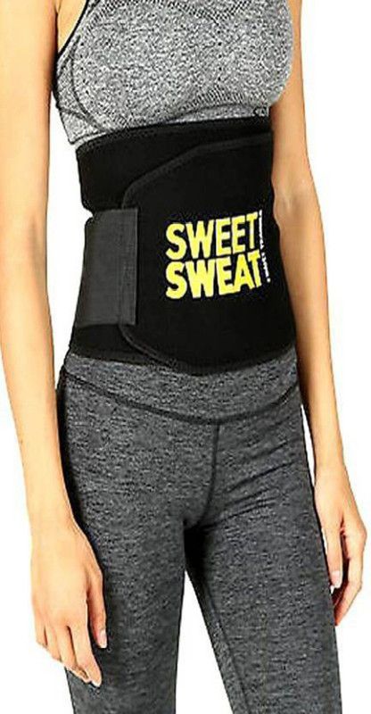RBS "L SIZE" Sweat Slimming Belt For fat cutter Unisex Belt Slimming Belt  (Black)