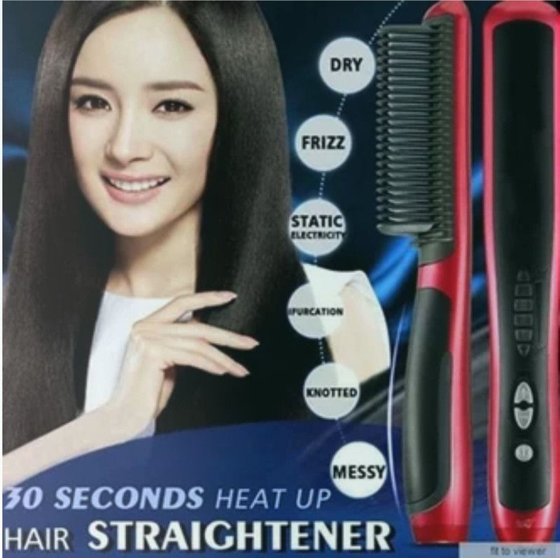 KANCHA HAIR STRAIGHTENER HQT-908A RED 059 Hair Straightener Brush  (Red)