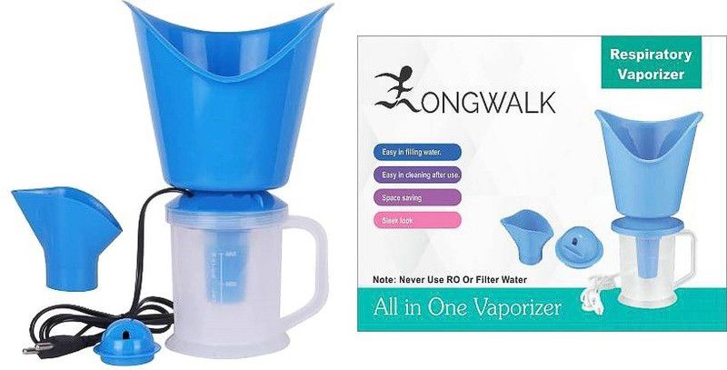 TEGWIN 3 In 1 Steam Vaporizer, Nose Steamer, Cough Steamer,Clean Germs Bacteria Nozzle Inhaler & Nose vaporizer machine for cold and cough Nose Vaporizer Bottle Warmer (Blue, White) Vaporizer  (Blue, White)