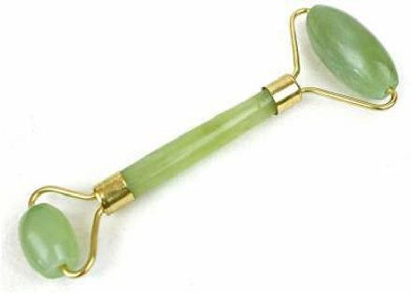Amazingstore massager_128 Roller,Anti-aging 100% Natural Facial Jade Stone Face and Eyes Massager-Rejuvenate Skin & Remove Wrinkles Massager Massager  (Green)