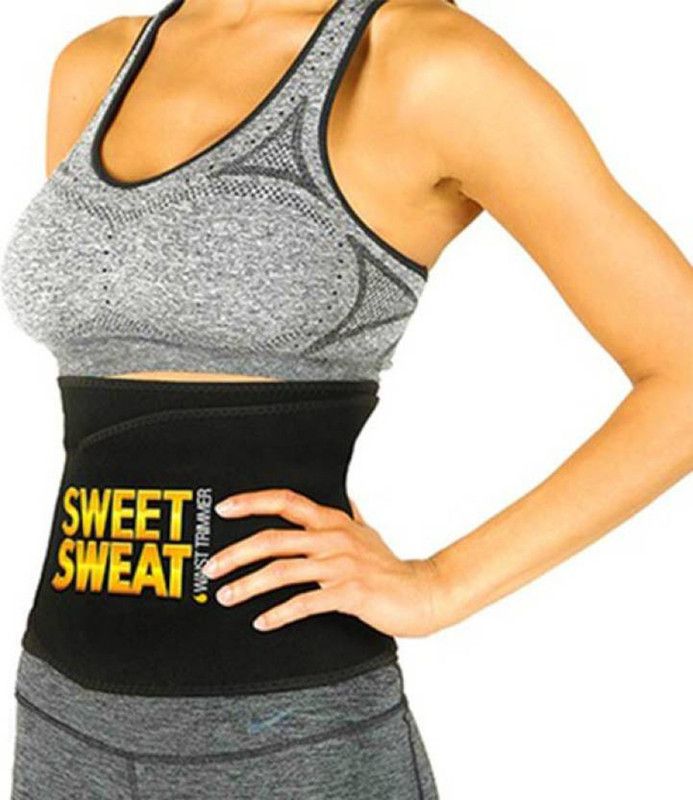 RBS New {4XL} SIZE Waist Trimmer Belt Slimming Neoprene Ab Belt Trainer for Faster Weight Loss, Stomach Fat Burner Wrap Tummy Control Slimming Belt  (Black)