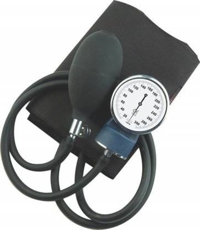 rsc healthcare Clock Dial Type Black Aneroid Palm Manual Professional Sphygmomanometer & Pressure Gauge Blood Pressure Machine Bp Monitor ( Made In India ) RSC-001 Mercury free Bp Monitor Bp Monitor  (Black)