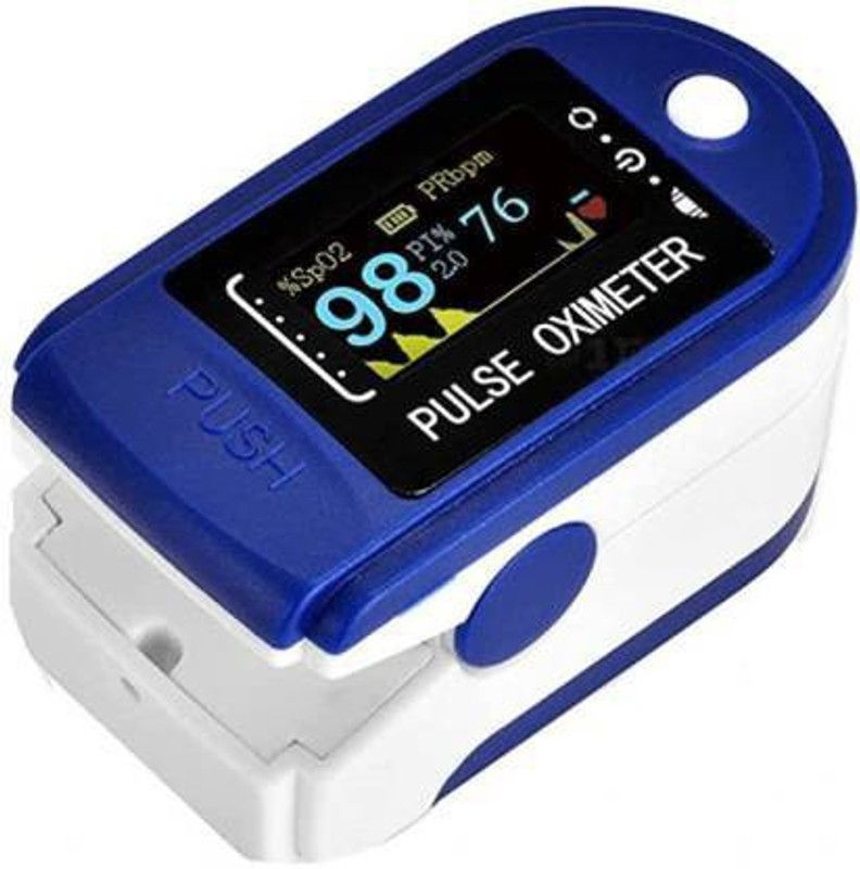 DR HUT Fingertip Oximeter B-lood Oxygen Pulse Rate Pulse Oximeter Pulse Oximeter  (Blue, White)