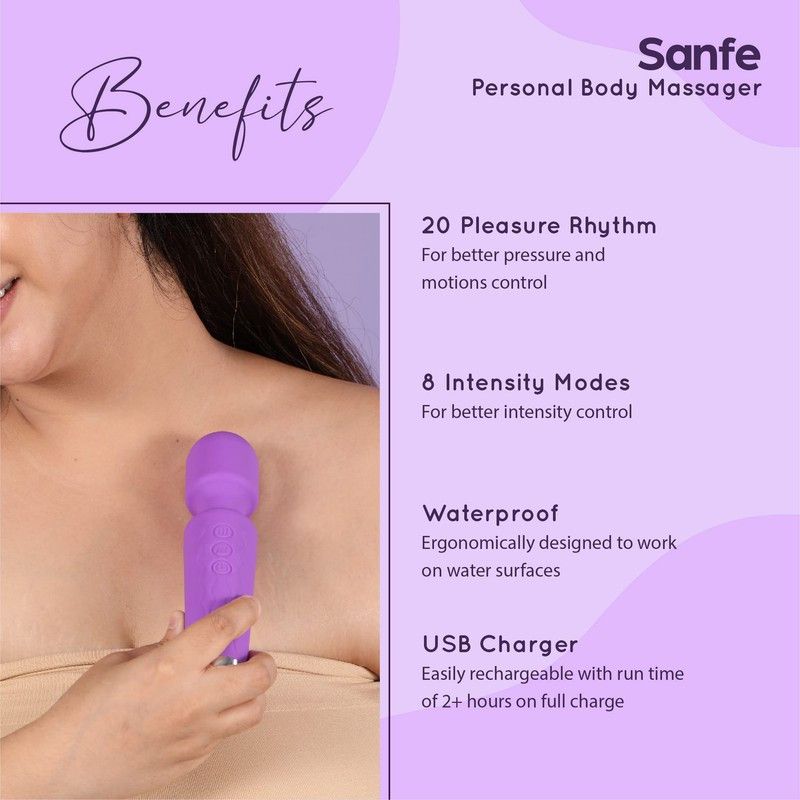 Geutejj Rechargeable Personal Body Massager for Women & Men_322 Rechargeable Personal Body Massager for Women & Men_322 Massager  (`Multicolor)