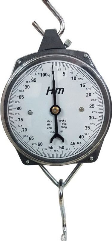 AVEV Hanging Hook Luggage Portable Scale for Industrial Factory Use Capacity 100Kg Analog Metal Weighing Scale  (Grey)