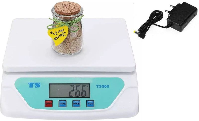 Kelo Digital Weight Machine for kitchen with 30kg Capacity, 1g Accuracy,Tare Function Weighing Scale  (White)