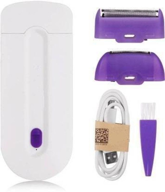 SR Online Yes Hair Remover With Adaptor Finishing Touch Trimmer For Women Runtime: 200 min Body Groomer for Men & Women  (White, Purple)