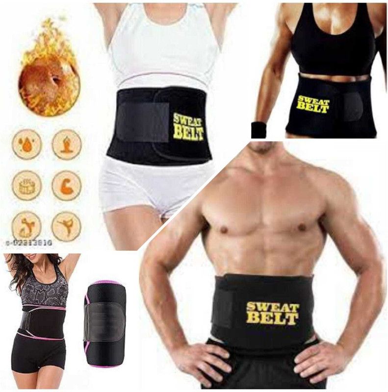 Chhapri SLIM BELT F0R MEN & WOMEN BELLY CONTROLLER 10 Slimming Belt  (Black)
