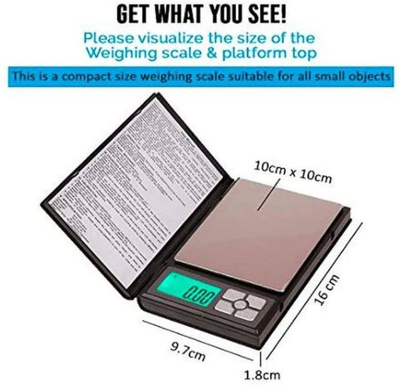 SONALEX Portable Notebook Weight Scale 600 Gram Capacity Precise Balance for Jewellery Weighing Scale  (Black)